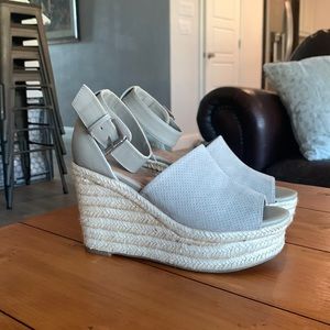 Light Grey Wedge Sandals